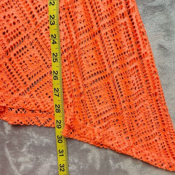 OP Ocean Pacific Swimsuit Cover Up Dress Juniors M/7-9 Neon Orange Aztec Beach - Picture 6 of 6